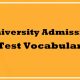 University Admission Test Vocabulary